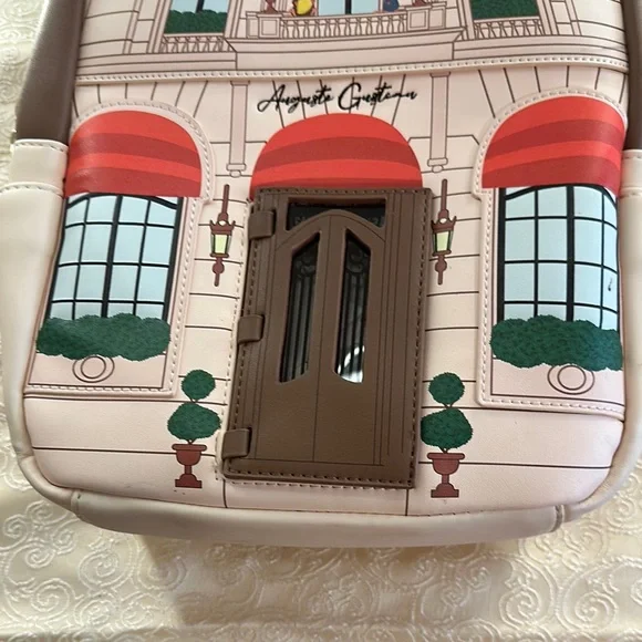 Loungefly Parisian Building Backpack in Brown, Red, and Cream ratatouille - Picture 3 of 12